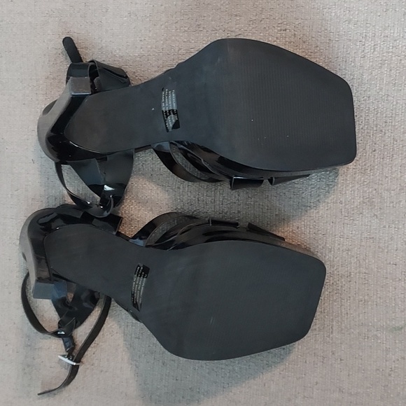 STEVE Madden Womens Flirt Platform Black Patent sandals - Picture 13 of 14